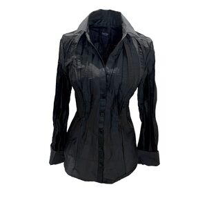 Beluva San Francisco Parker Black size S classic button-down silhouette pleated